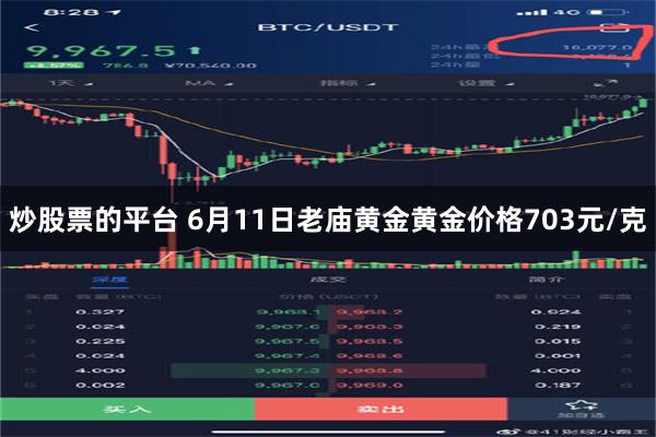 炒股票的平台 6月11日老庙黄金黄金价格703元/克