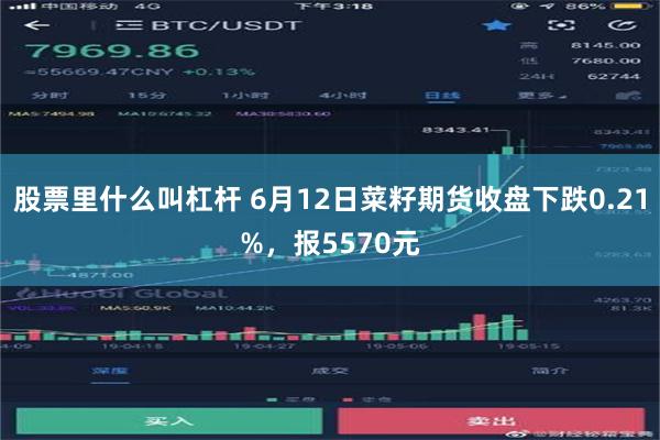 股票里什么叫杠杆 6月12日菜籽期货收盘下跌0.21%，报5570元