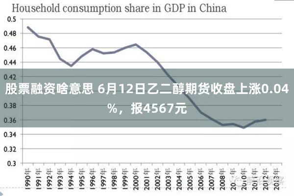 股票融资啥意思 6月12日乙二醇期货收盘上涨0.04%，报4567元