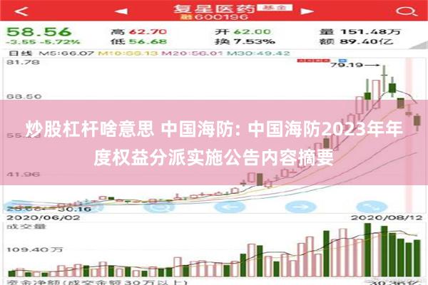 炒股杠杆啥意思 中国海防: 中国海防2023年年度权益分派实施公告内容摘要