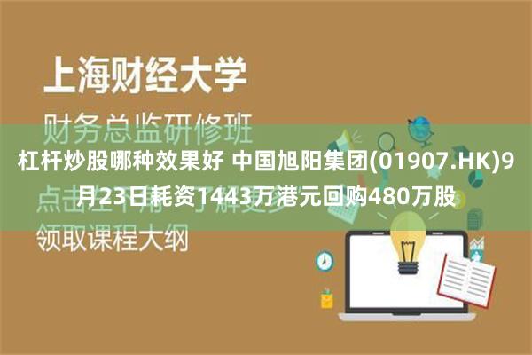 杠杆炒股哪种效果好 中国旭阳集团(01907.HK)9月23日耗资1443万港元回购480万股