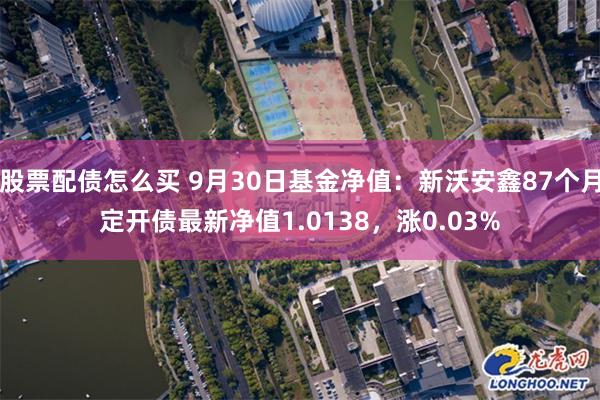 股票配债怎么买 9月30日基金净值：新沃安鑫87个月定开债最新净值1.0138，涨0.03%