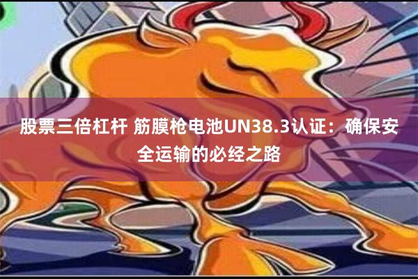 股票三倍杠杆 筋膜枪电池UN38.3认证：确保安全运输的必经之路